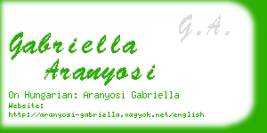 gabriella aranyosi business card